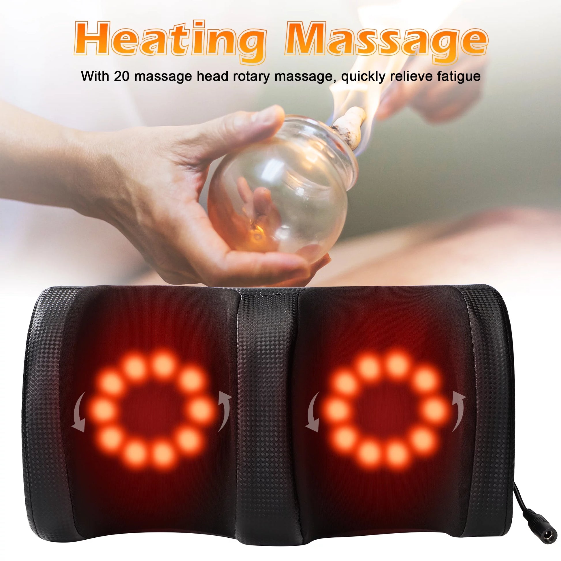 Shiatsu Foot Massager with Heat, Chronic Nerve Pain Therapy Spa Gift Kneading & Rolling Massage for Leg Calf Ankle, Hand Remote Control Massager Machine for Circulation and Pain Relief