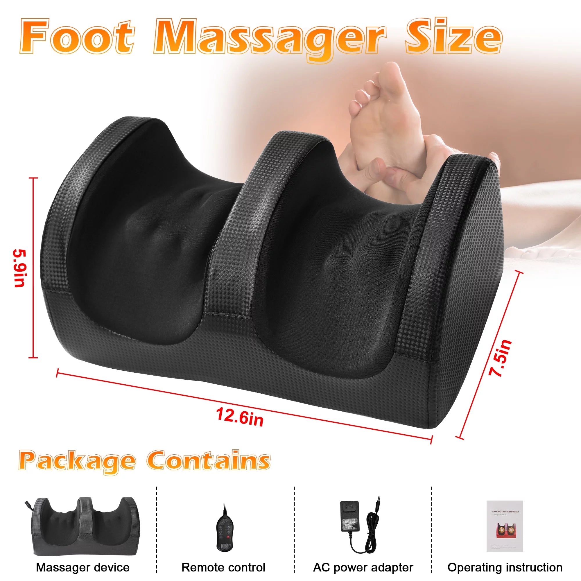 Measurements for Foot Massager